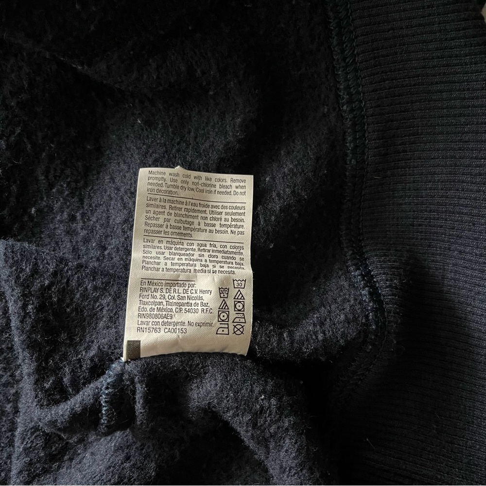 Champion Mens Pullover Hoodie Navy Blue Size 2XL - Picture 9 of 9